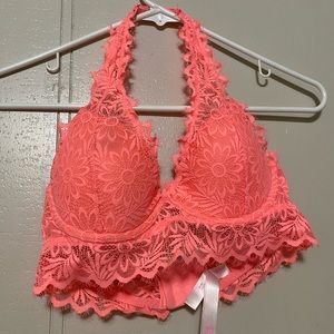 Bright Victoria’s Secret Pink Halter Top Bra